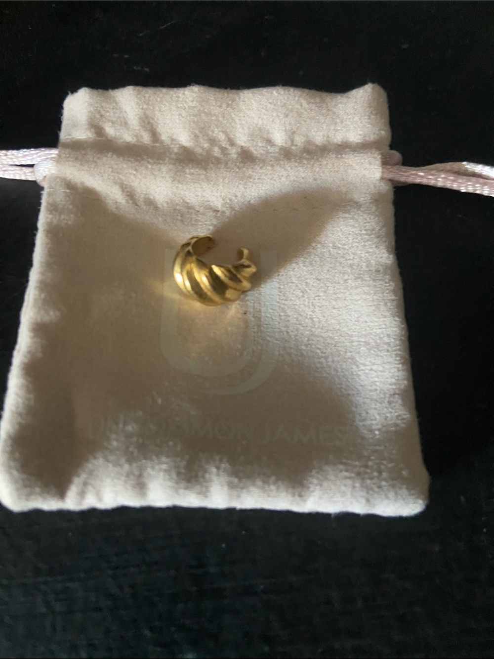 Uncommon James Gold Twisted Mini Hoop Earring